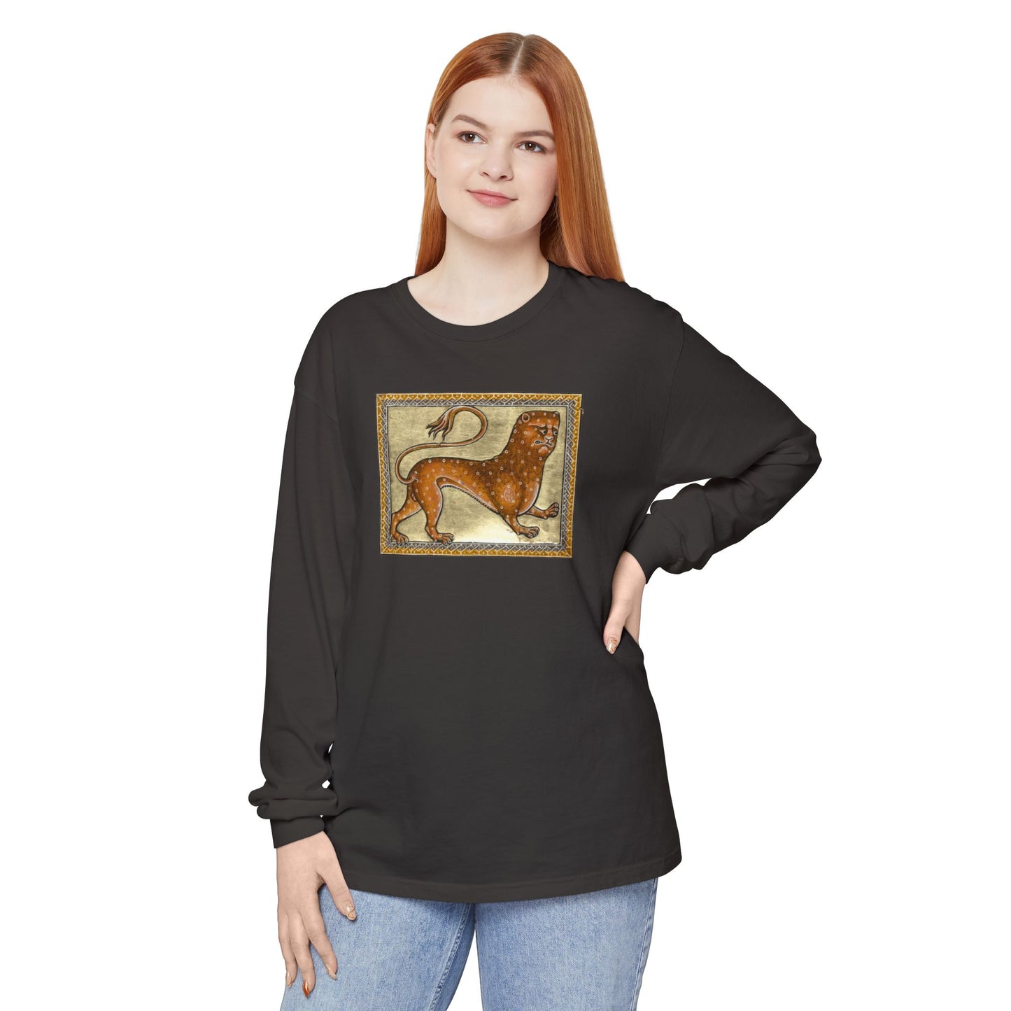 Totally a Lion Print - Cotton Long Sleeve Tee