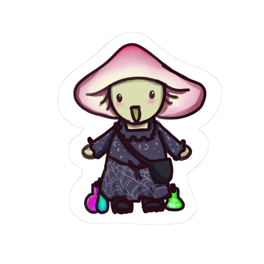 Mushroom Witch Sticker – Original Art by Young Artist, Witchy, Magical, Rebel, Resist, Turn to Nature